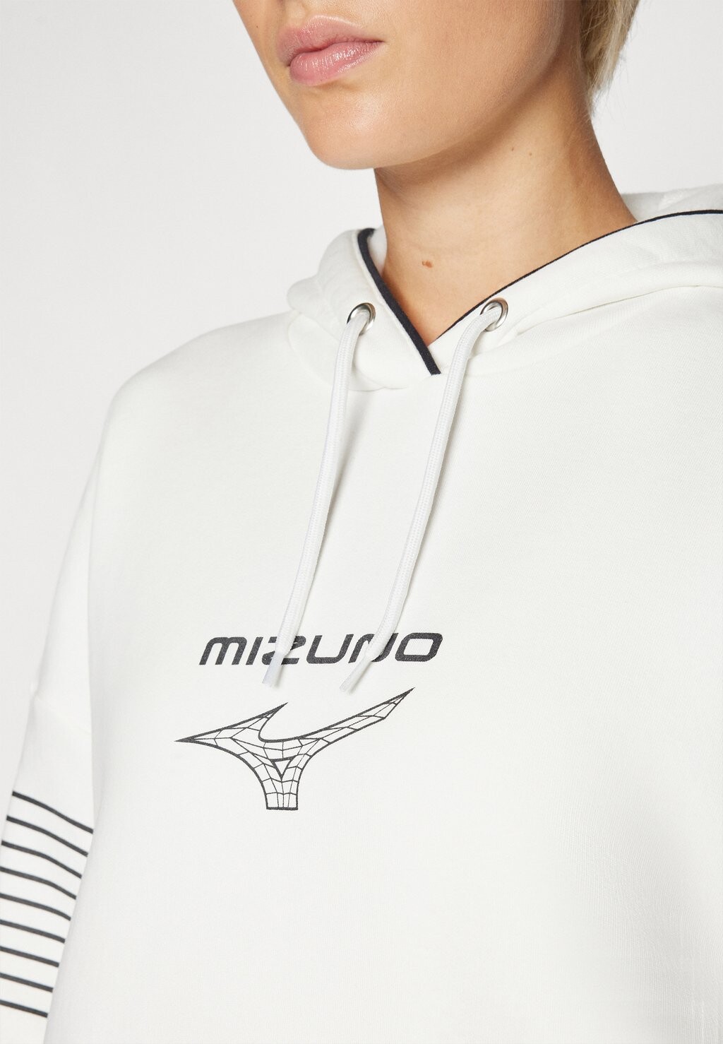 

Толстовка с капюшоном ATHLETICS HOODY Mizuno, молочный
