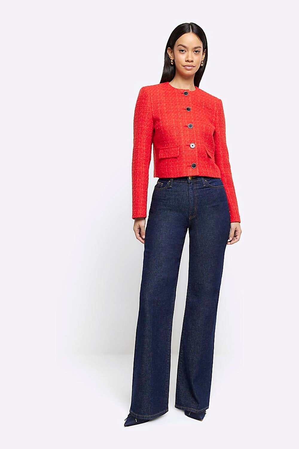 

Укороченная куртка-букле Trophy River Island, красный