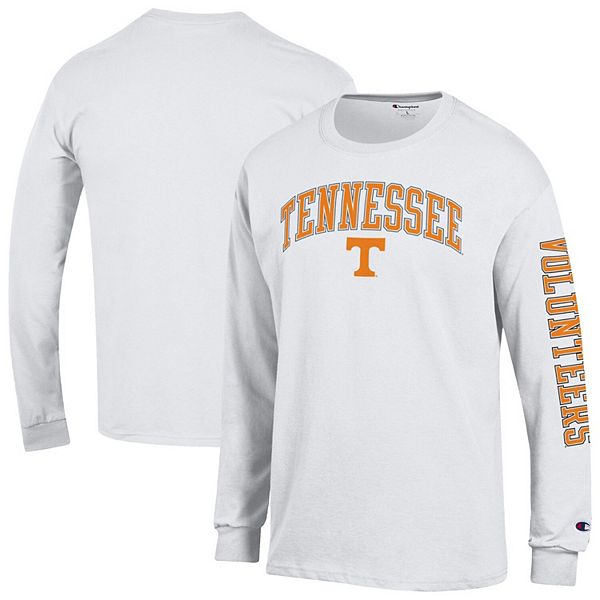

Мужская белая футболка с длинным рукавом tennessee volunteers arch over logo 2-hit Champion