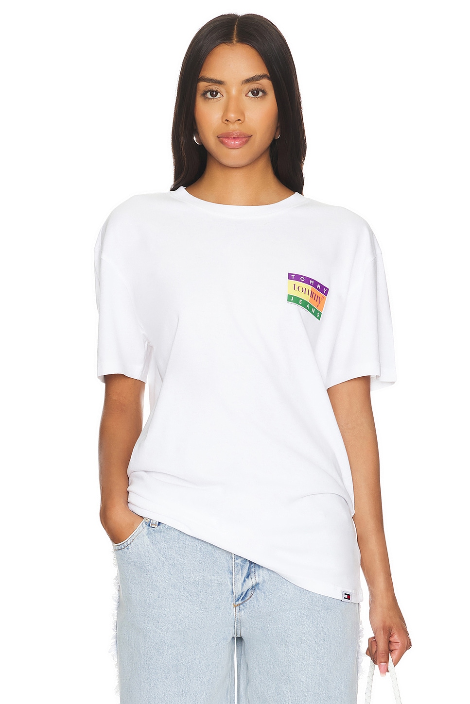 

Футболка с летним флагом Tommy Jeans, белый