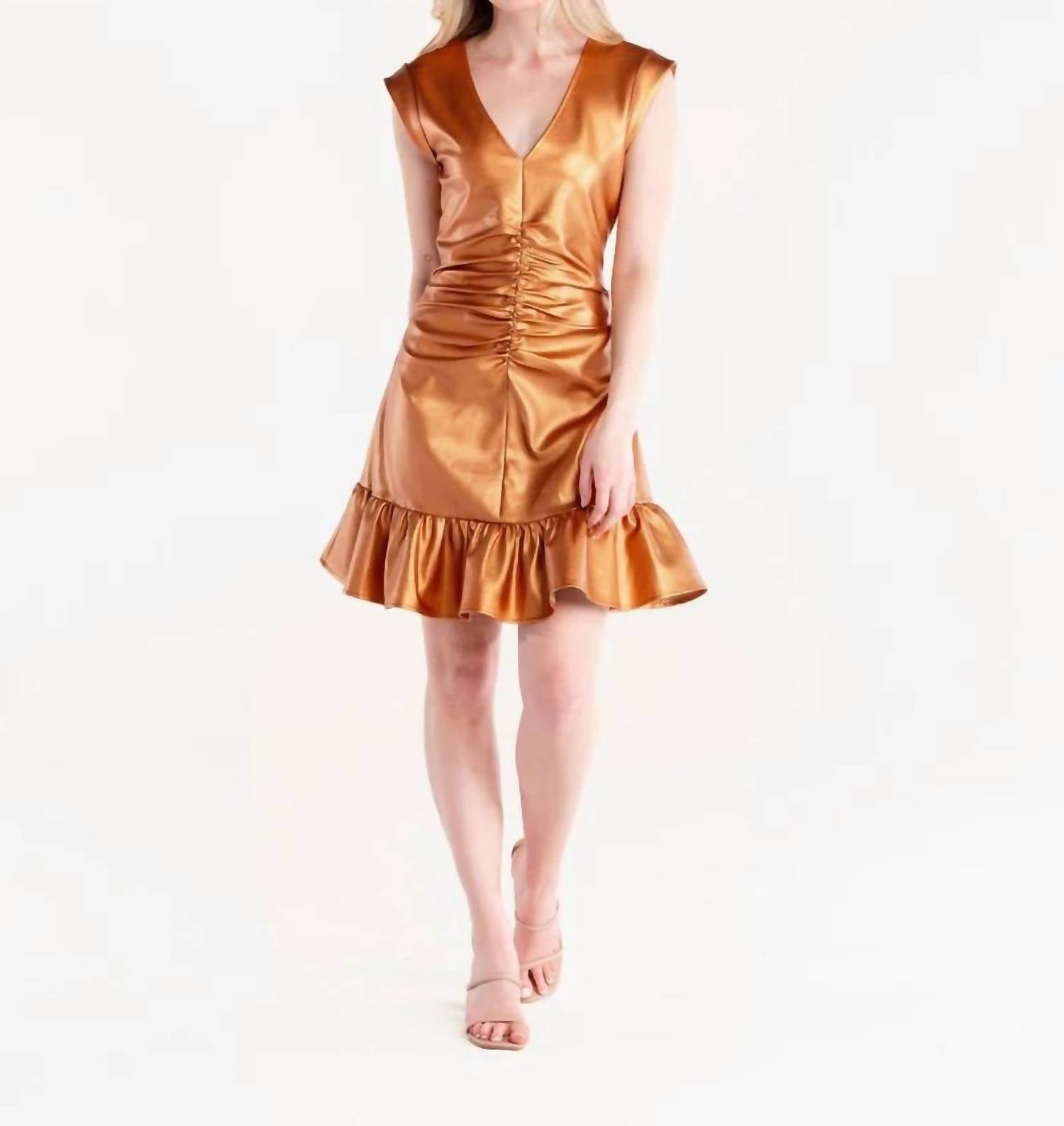 

Платье Danielle цвета меди S'edge, цвет copper