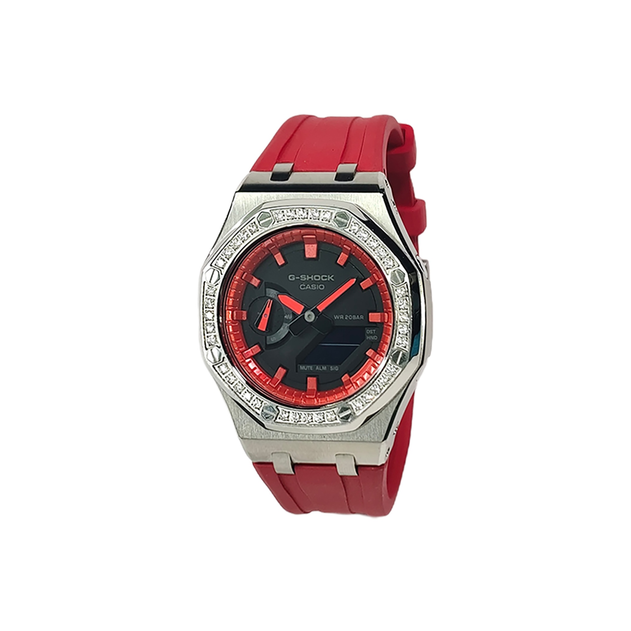 

CASIO Ретрофит серии электронный механизм фторэластомерный ремешок часы мужские черный циферблат