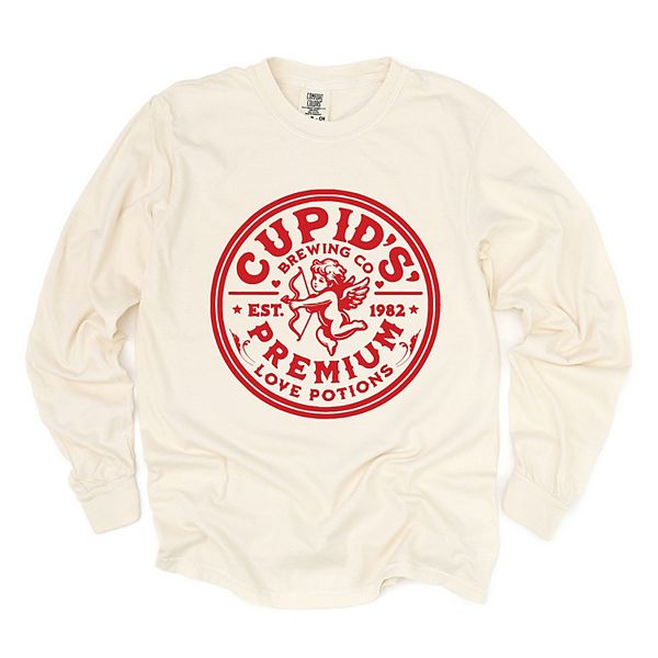 

Cupid's Brewing Co Premium Love Potions - женская футболка с длинным рукавом и принтом, окрашенная в готовом виде Simply Sage Market, Ivory, Зеленый, Cupid's Brewing Co Premium Love Potions - женская футболка с длинным рукавом и принтом, окрашенная в гото