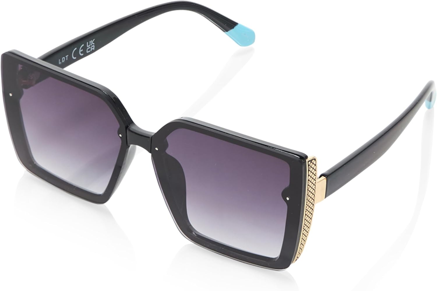 

Женские солнцезащитные очки LDT LDT1112 с геометрическим квадратным оправом и 100% защитой от УФ-излучения UV400. Дизайнерский подарок для женщин, квадратные солнцезащитные очки 65 мм, Black