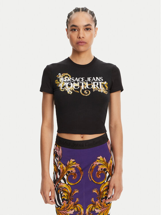 

Облегающая футболка 78HAHC05 Versace Jeans Couture, черный