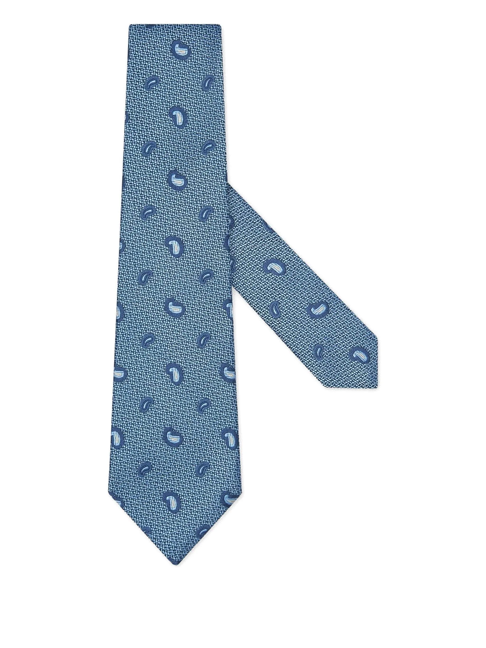 

Шелковый галстук с узором пейсли Zegna, синий