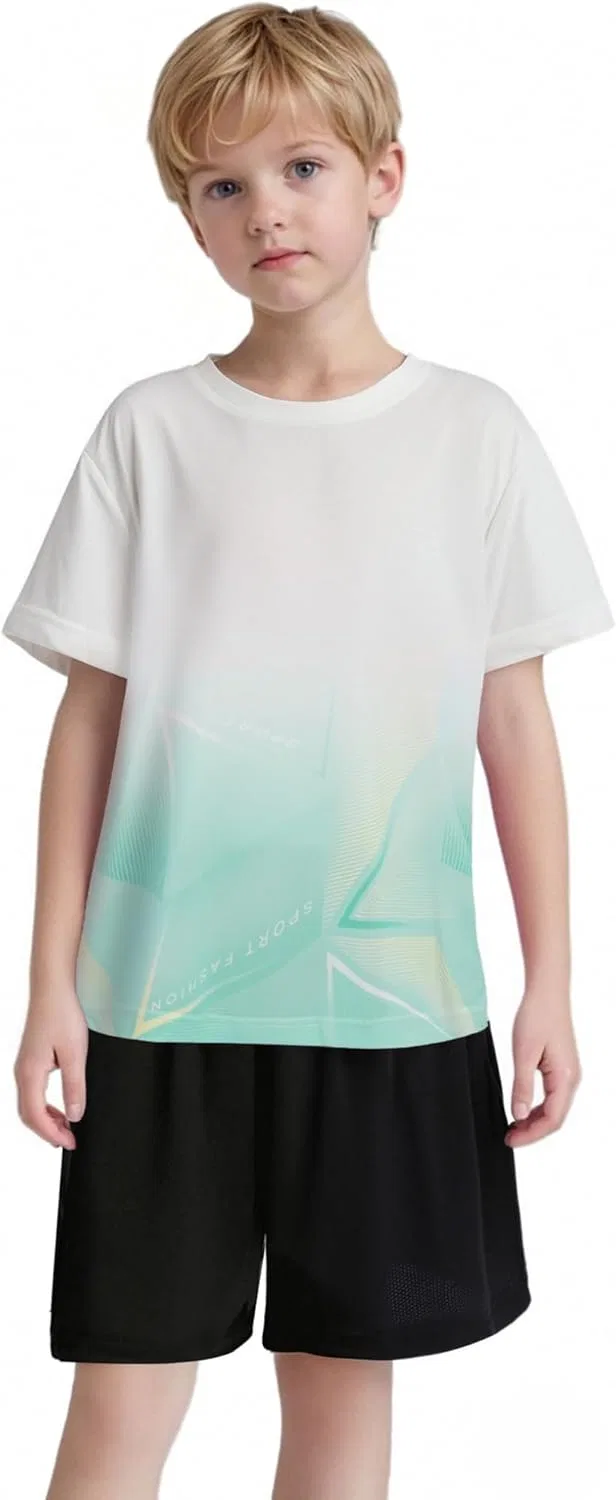 Детский спортивный комплект с футболкой и шортами YEAHDOR, Light Green