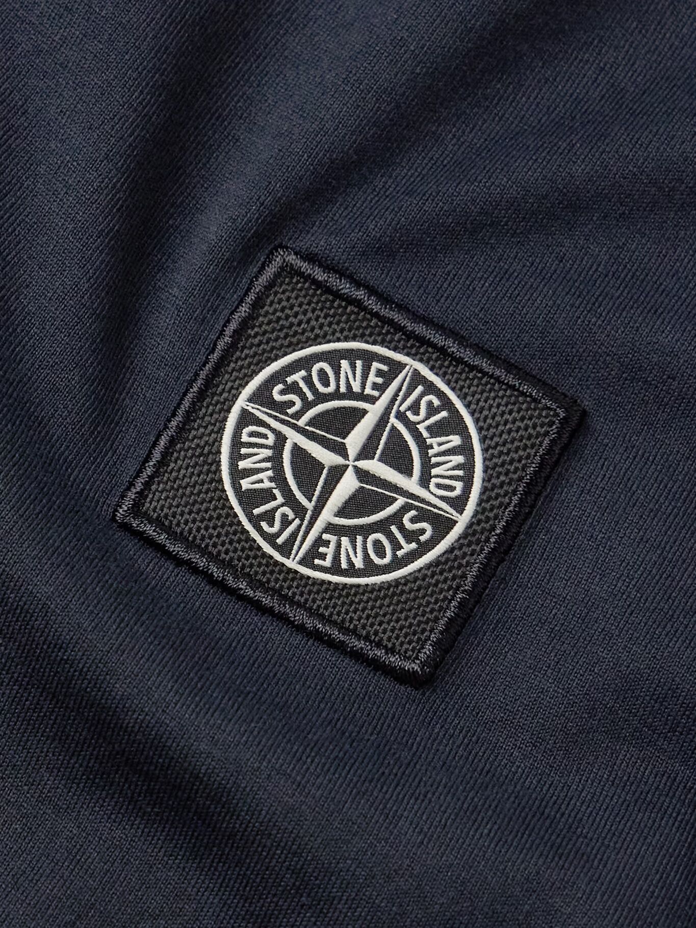Футболка из хлопкового джерси с логотипом STONE ISLAND, темно-синий — фото 2