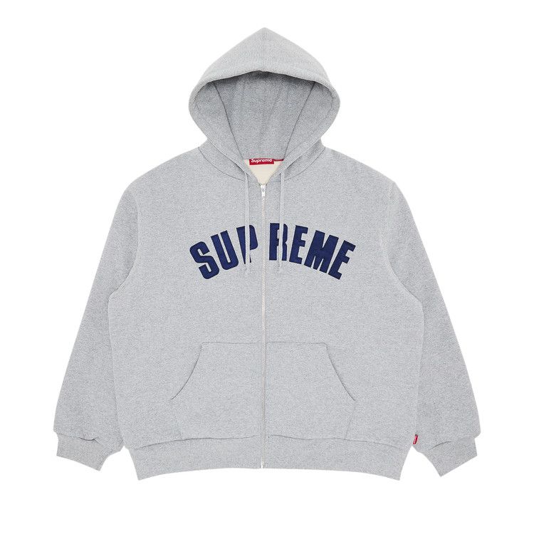 

Толстовка Supreme Arc Thermal Zip Up Hooded Sweatshirt, Heather Grey