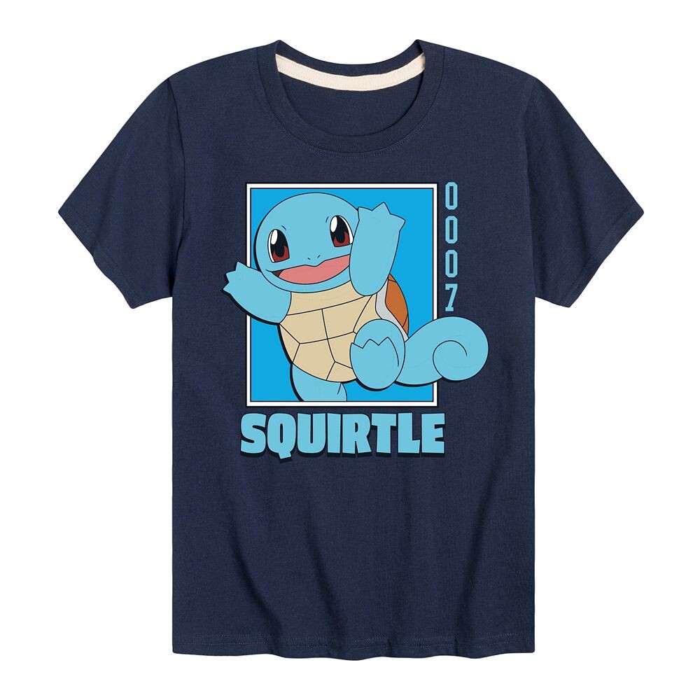 

Футболка с рисунком Pokemon Squirtle для мальчиков 8–20 лет, темно-синий