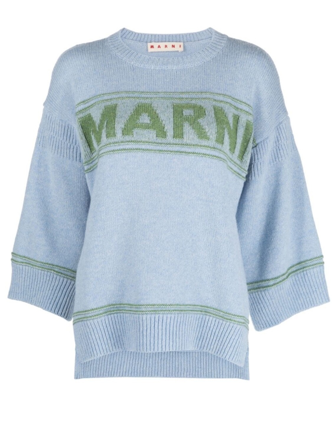 

Marni свитер из вирджинской шерсти с логотипом, синий