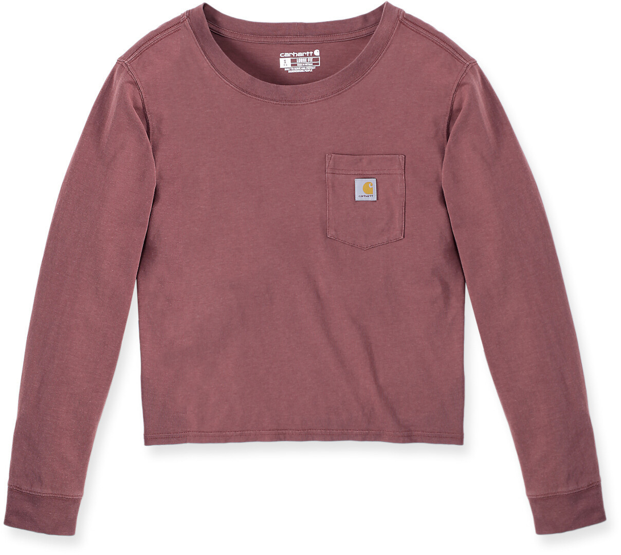 

Лонгслив Carhartt Relaxed Fit Lightweight Pocket Ladies Long Sleeve Shirt, цвет Dark Red