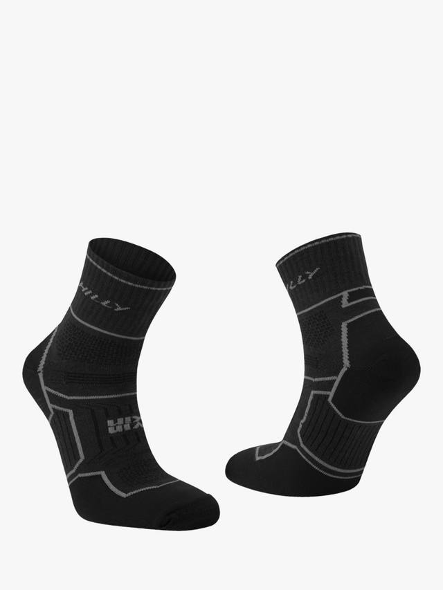 

Двухслойные носки для бега с манжетой Hilly, Black