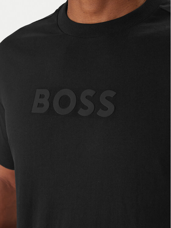 Футболка regular fit Logo 50553652 Boss, черный — фото 4