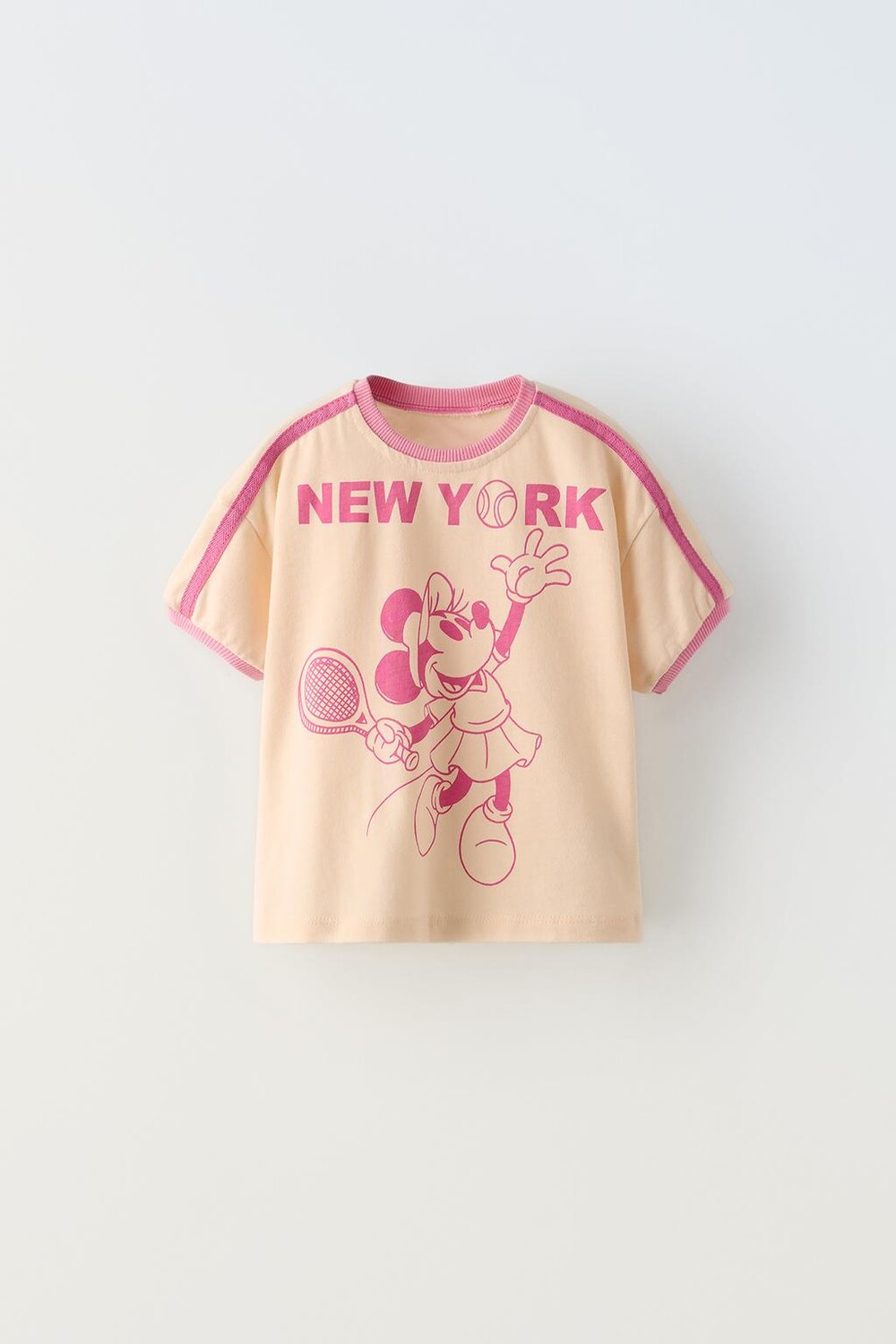 

Футболка минни маус теннис disney ZARA, экрю