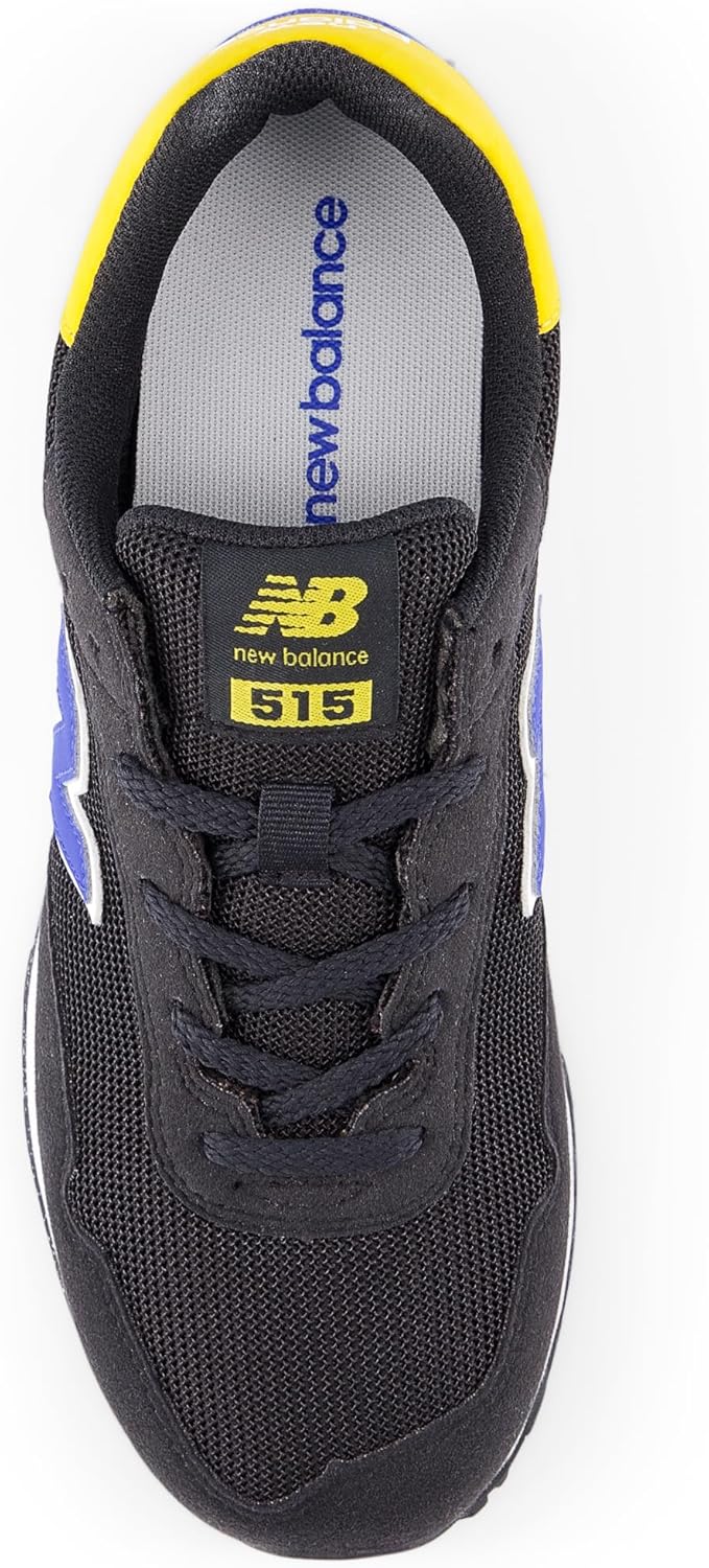 Кроссовки New Balance Kids 515 V1 на шнуровке, черный/синий — фото 4