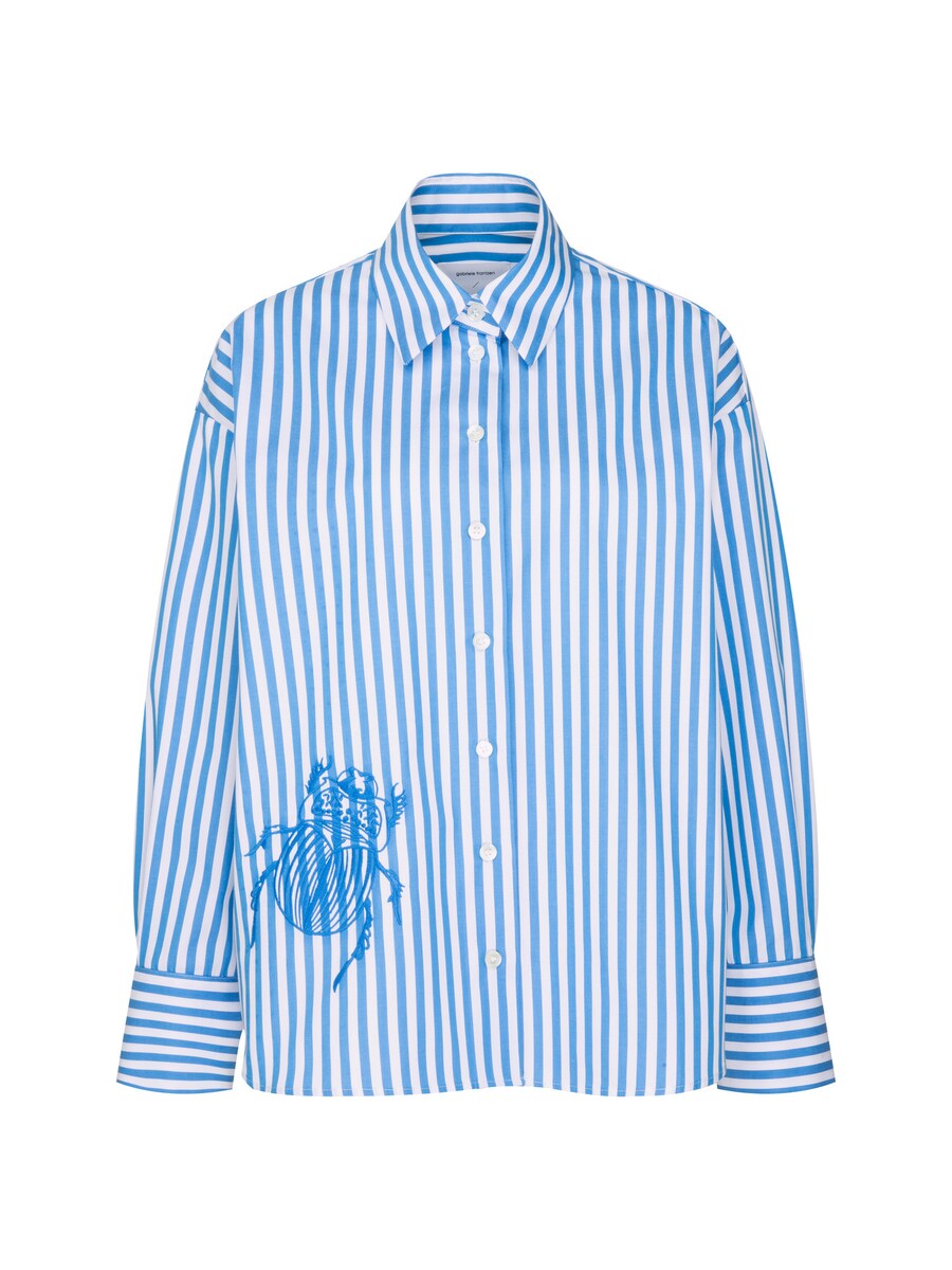 

Блуза SEIDENSTICKER Schwarze Rose, Royal Blue/White