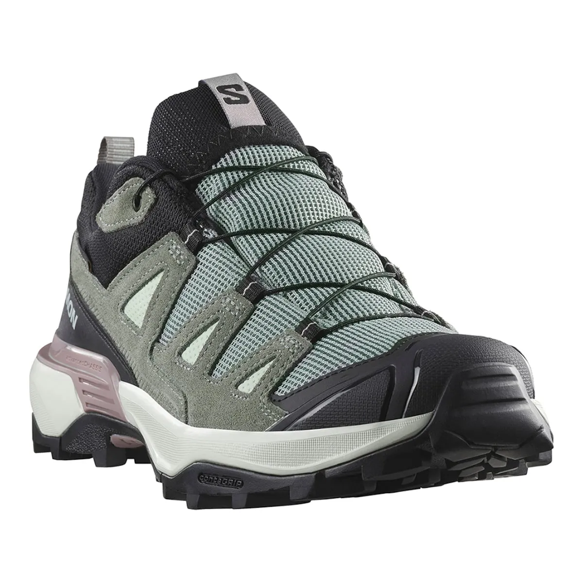 Женские походные кроссовки X ULTRA 360 LTR GTX W SALOMON Salomon, зеленый/серый — фото 2