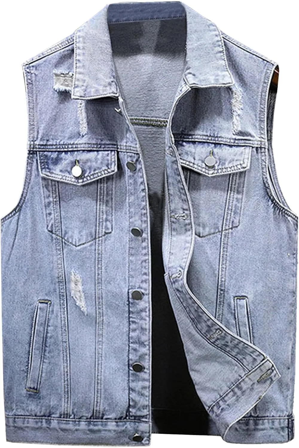 Мужская безрукавка джинсовая куртка-жилет Trucker Generic, Blue2