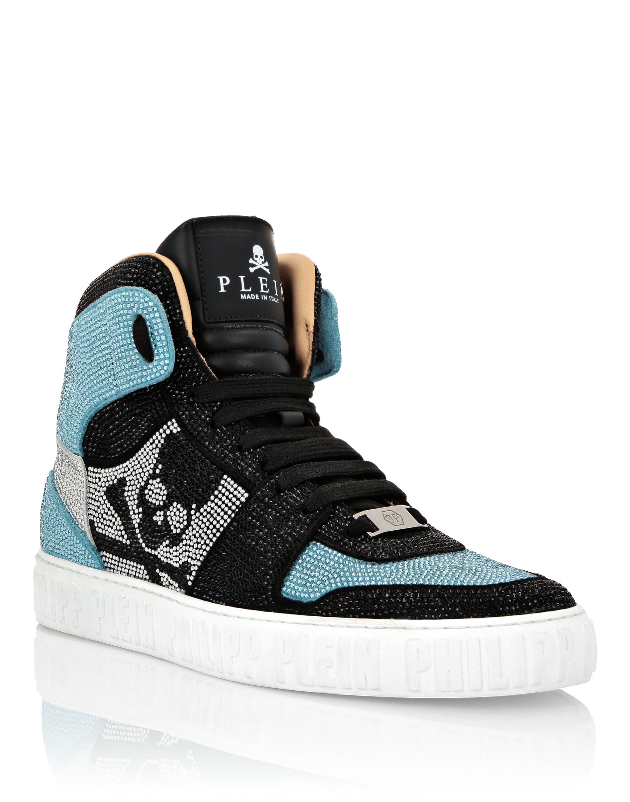 

Кеды мужские PHILIPP PLEIN, цвет crystal+light blue