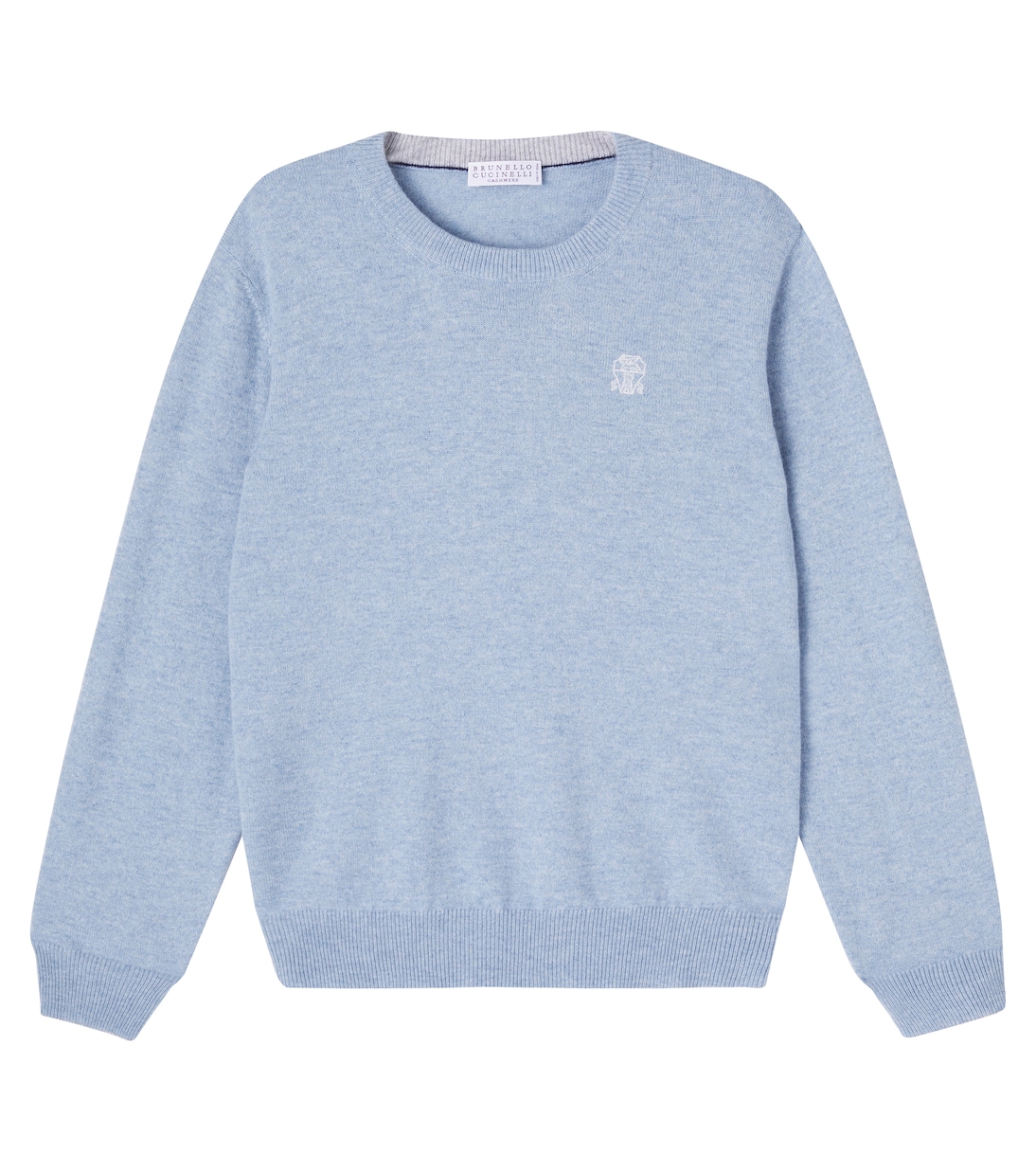 

Кашемировый свитер с логотипом Brunello Cucinelli Kids, Nuvola + Ciottolo