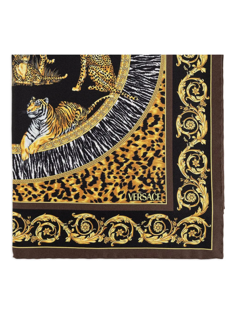 

Шелковый платок Barocco VERSACE, коричневый