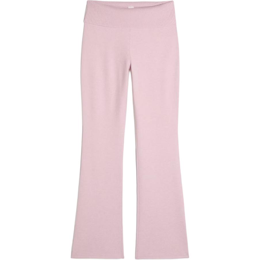 

Hollister/ Повседневные брюки для женщин, розовые, умеренного кроя, расклешенные от колена