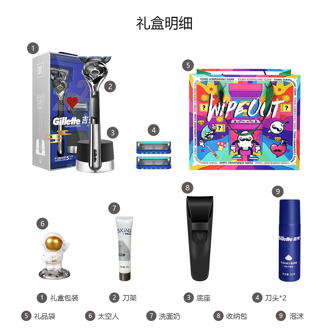 Товар для бритья Модель Gravity Box Heart Gift Set Gillette — фото 3