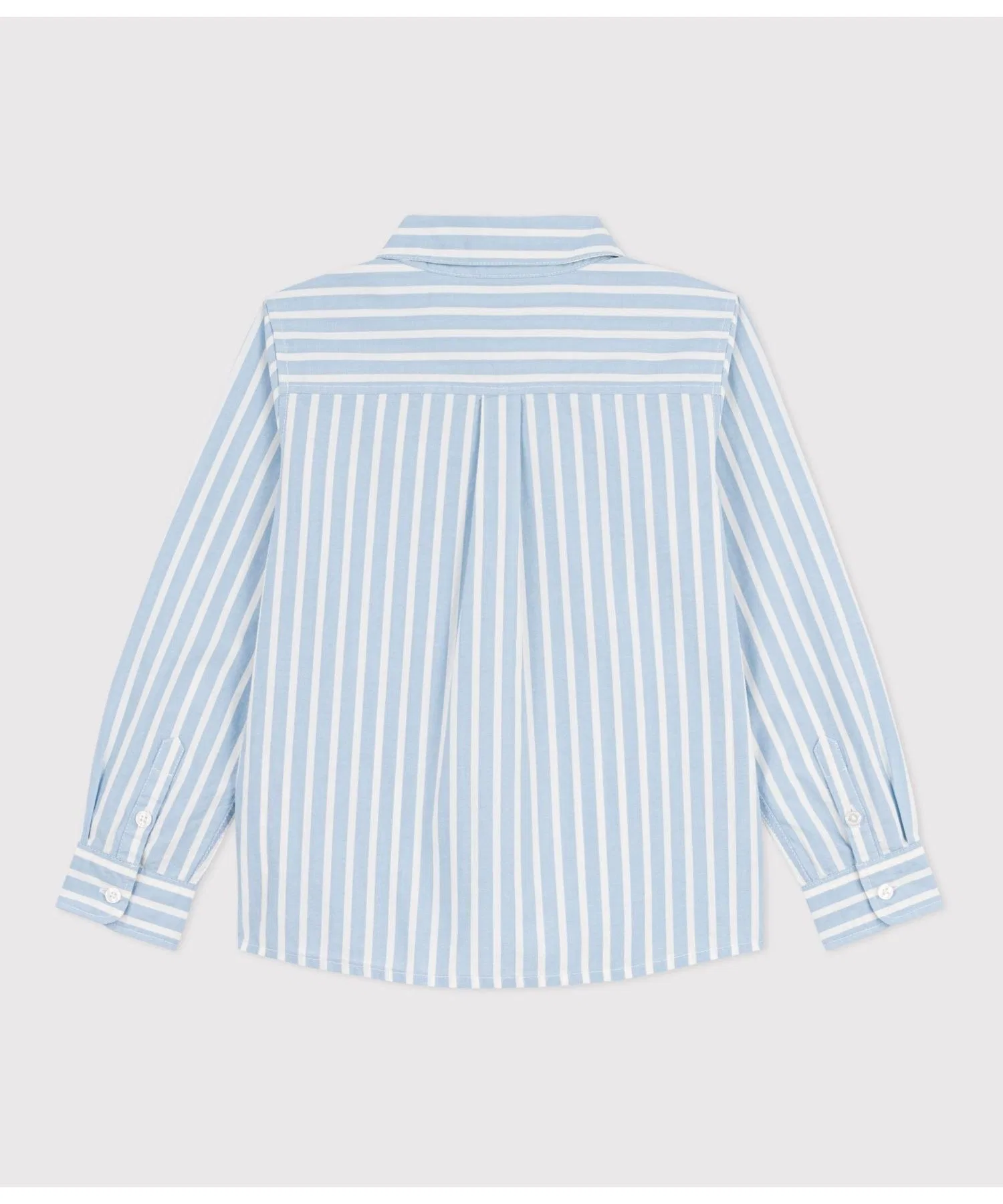 Детская полосатая рубашка PETIT BATEAU сине-белая — фото 4