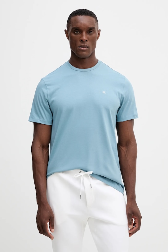 

Хлопковая футболка Calvin Klein Jeans, синий