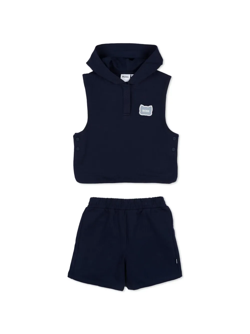Комплект из шорт и худи BOSS Kidswear, синий — фото 2