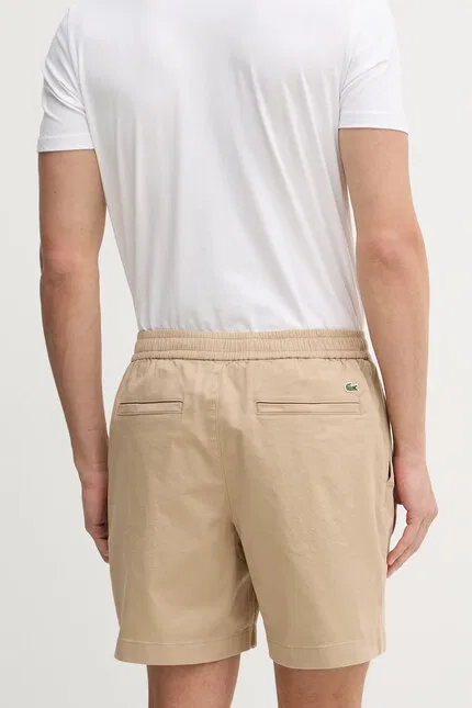 Шорты бавелняные с эластаном Lacoste, бежевый — фото 3