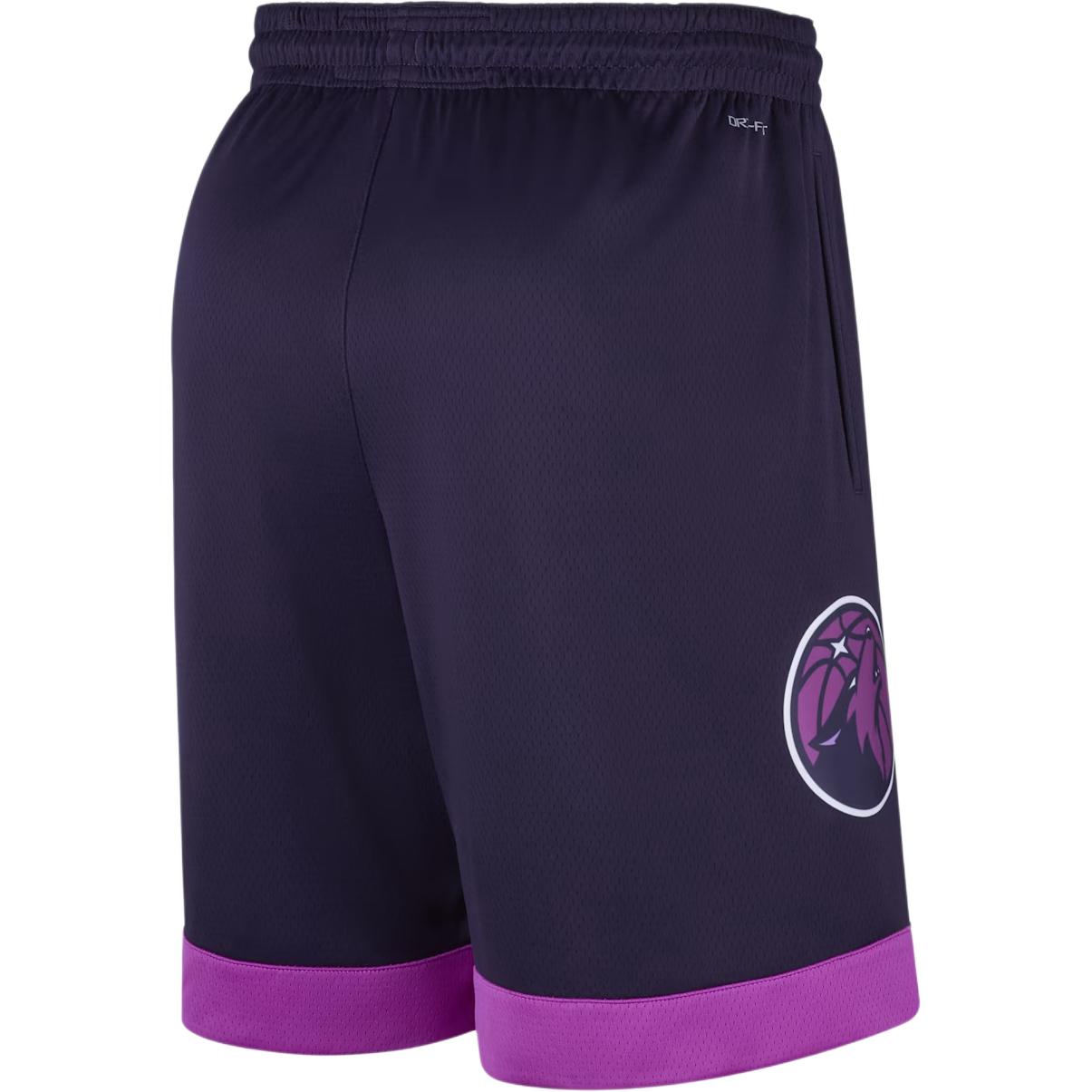 Шорты Minnesota Timberwolves City Edition мужские Dri-FIT NBA Swingman Nike, фиолетовый — фото 2