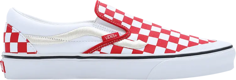 

Кроссовки Classic Slip-On 138 'Sidestripe - Red Checkerboard', красный, Серый, Кроссовки Classic Slip-On 138 'Sidestripe - Red Checkerboard', красный