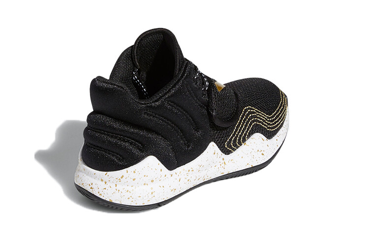 Баскетбольные кроссовки Deep Threat Kids PS Mid-top, черные/золотые Adidas — фото 4