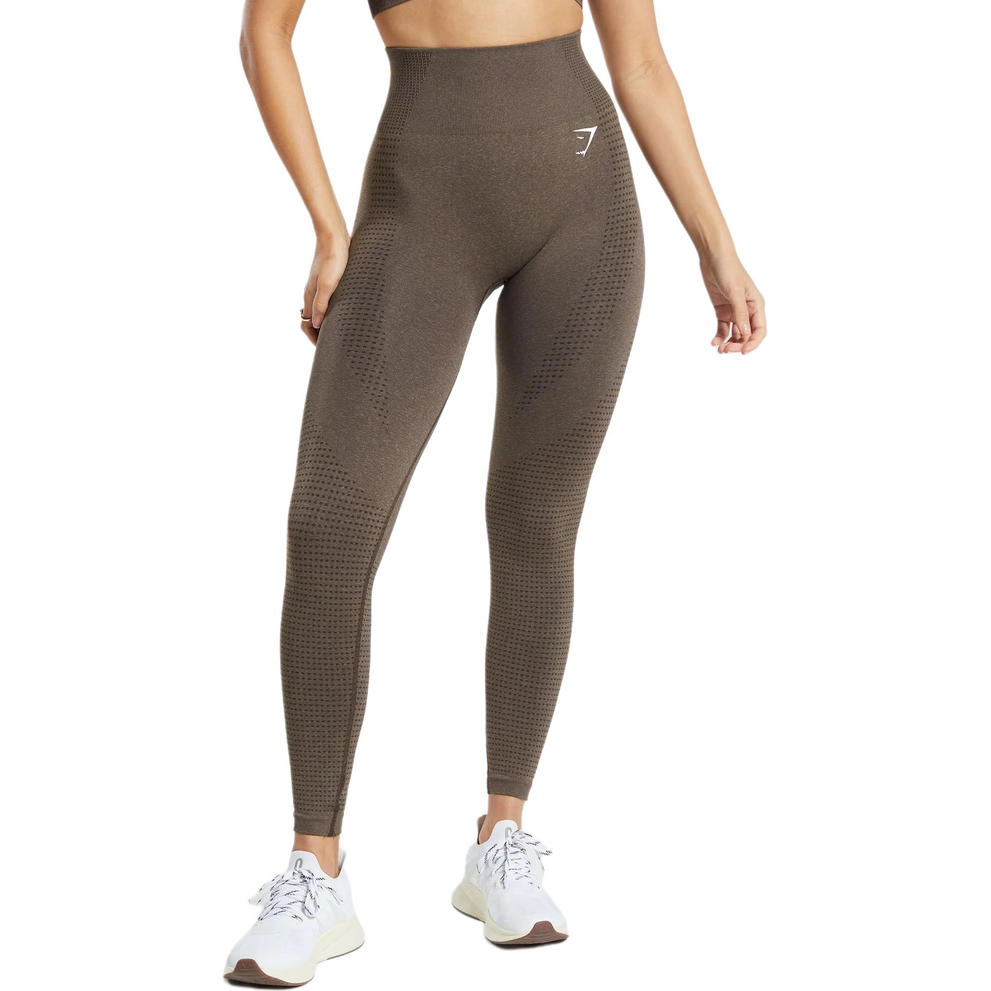 

GYMSHARK Спортивные брюки-леггинсы женские серо-коричневые