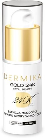 Dermika, Gold 24K Total Benefit, Эссенция молодости, крем для кожи вокруг глаз, 15 мл — фото 2