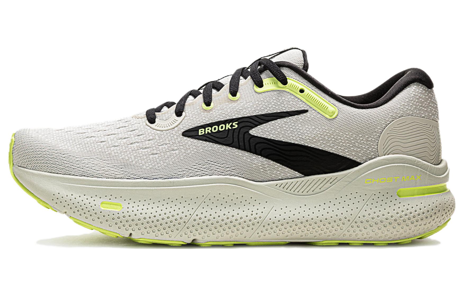 

Кроссовки Brooks Ghost Max 'Grey Sharp Green', серый/желтый