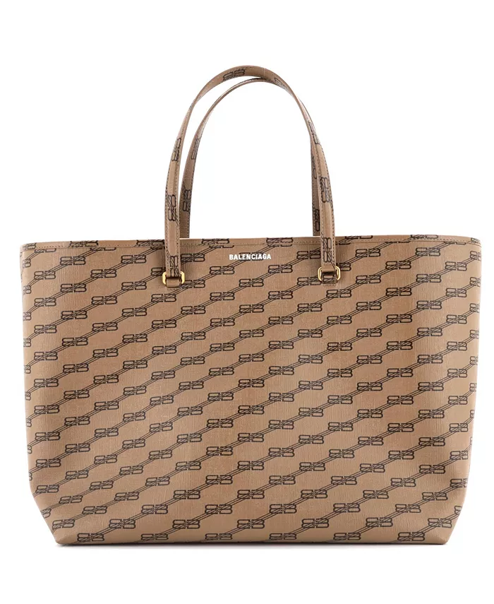 

Большая сумка-шоппер East-West Signature BB с монограммой из лакированного холста Pre-Owned Balenciaga, коричневый