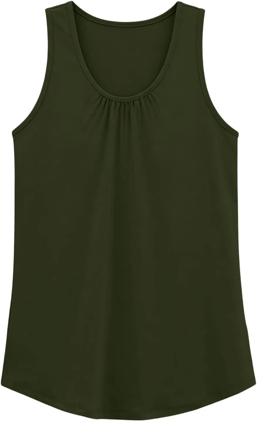 Танк топ женский, свободный крой, Racerback, Green — фото 2