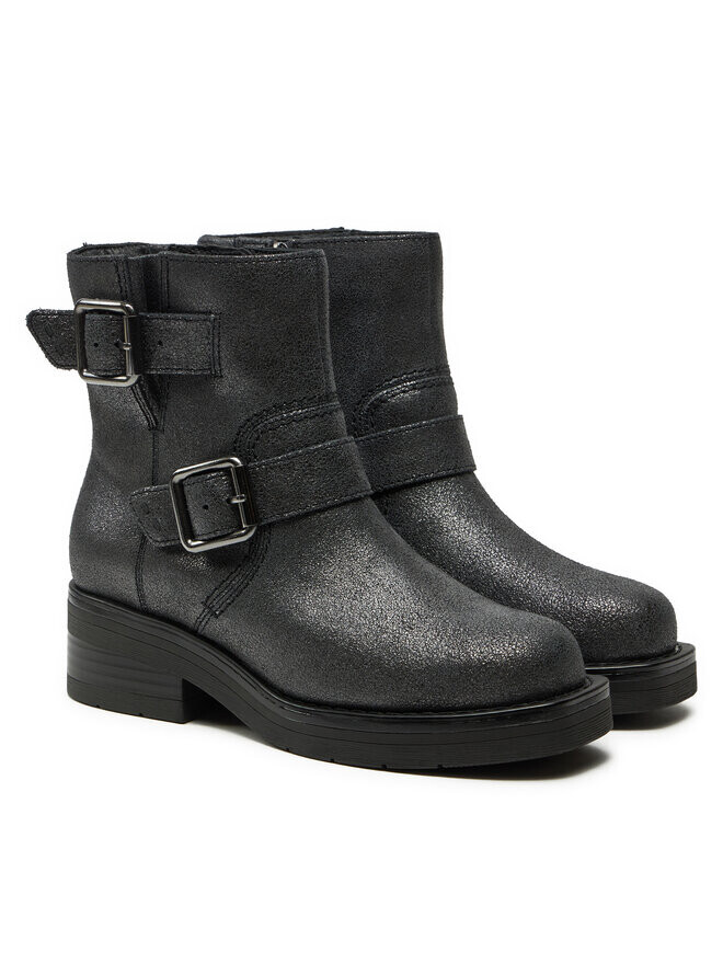Ботинки женские Clarks Rebelle Buckle высокие с ремешками, серебряный — фото 2