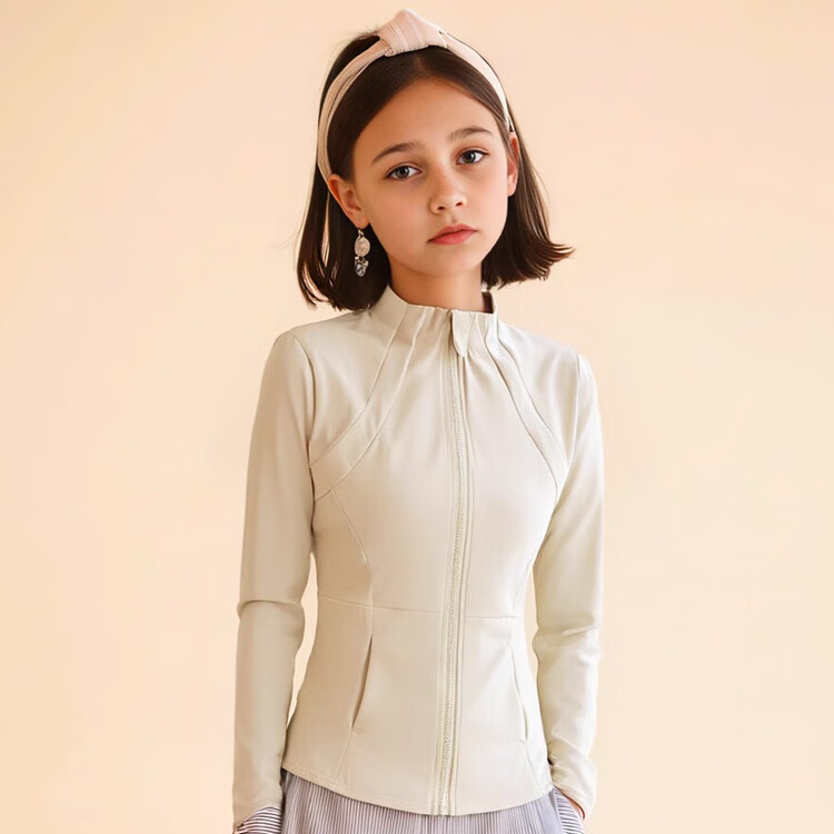 

HEAD Тренировочный костюм для фигурного катания New Style, детский, для девочек, костюм для фигурного катания, спортивный набор на четыре сезона, цвет milk coffee, куртка, размер L