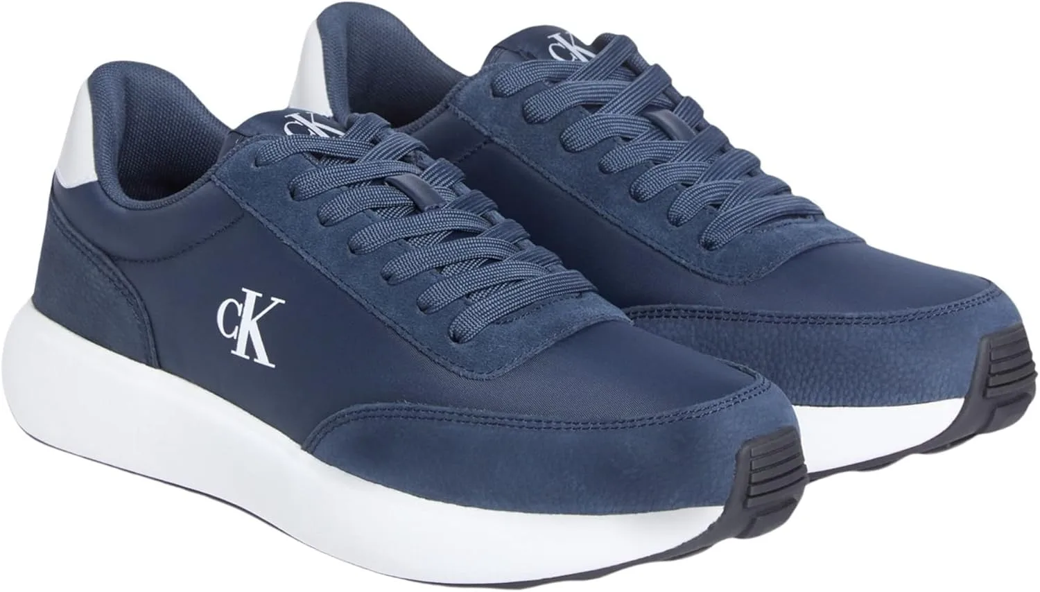 Мужские кроссовки Calvin Klein Athleisure Runner на шнуровке Ny-su Ym0ym01370 Low Top, белый/темно-синий — фото 3