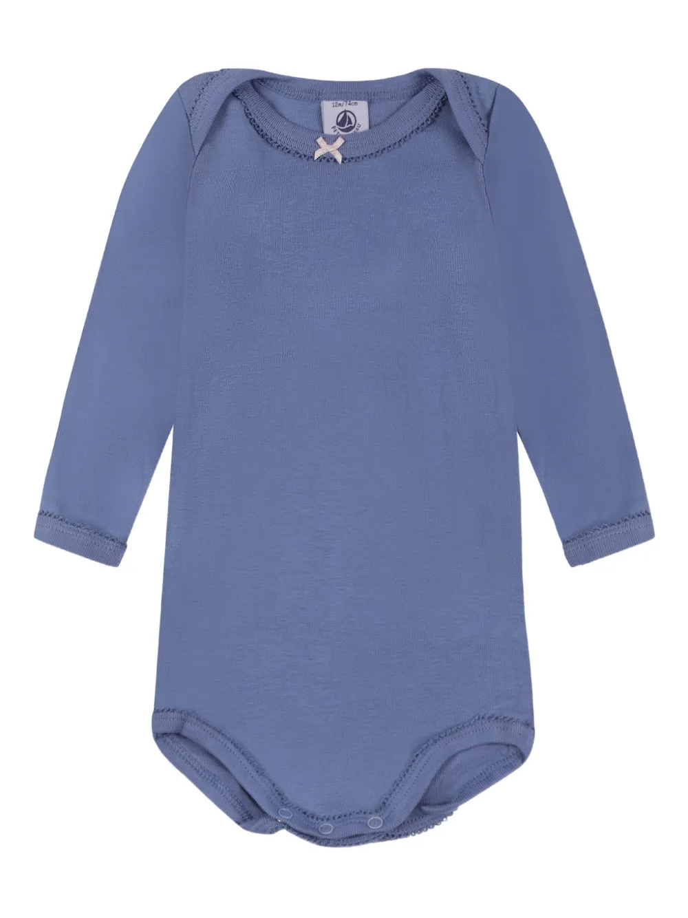 Боди с длинными рукавами и принтом в виде сердца (упаковка из пяти шт.) Petit Bateau, синий — фото 4