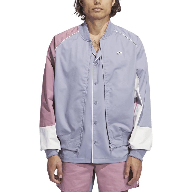 Adidas X Clot Edison Chen Collegiate Куртка Adidas Originals, Серебристо-Серый Фиолетовый — фото 4
