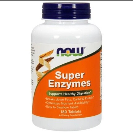 

NOW Foods Super Enzymes 180 таблеток поддерживает здоровое пищеварение и здоровье кишечника