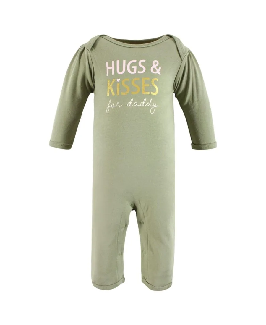 Мягкий хлопковый комбинезон для девочек Hudson Baby, Mom Dad Floral — фото 4