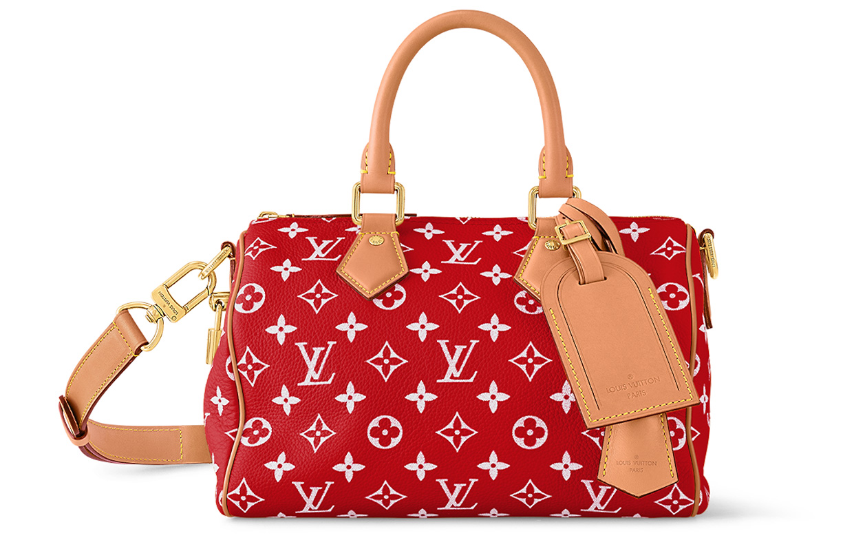 

Speedy P9 Bandoulière 25 Monogram Кожаная Красная LOUIS VUITTON