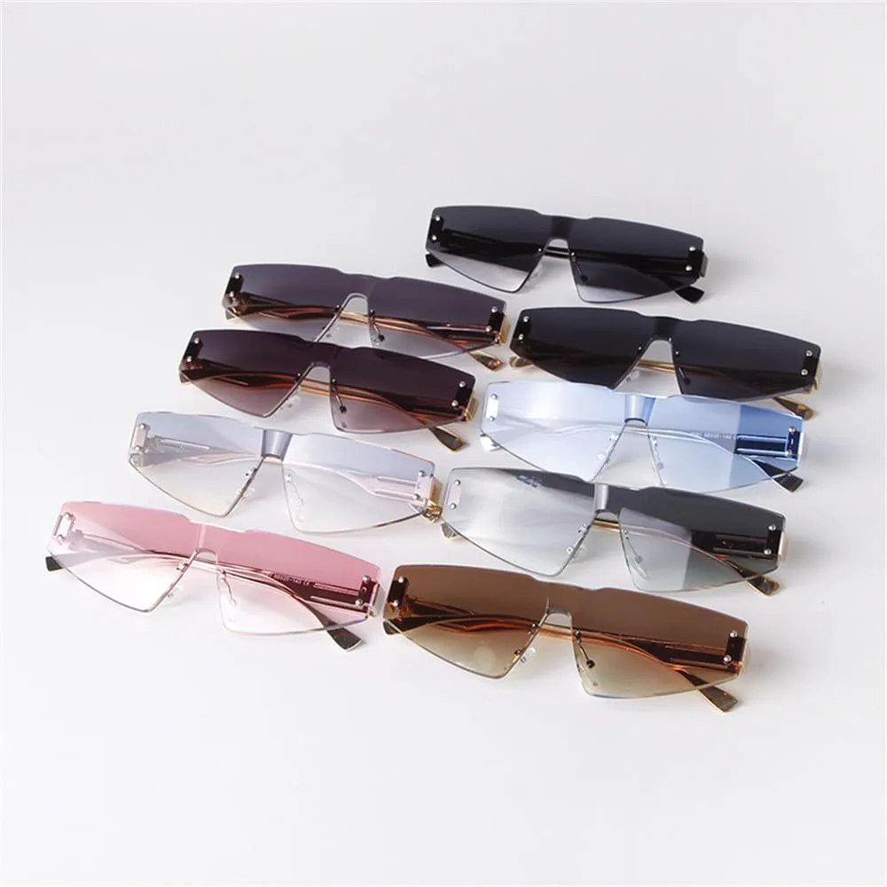 

Модные маленькие солнцезащитные очки «кошачий глаз» без оправы для мужчин, для спорта и активного отдыха, для женщин, цельные солнцезащитные очки UV400 UJNHGQ, C8