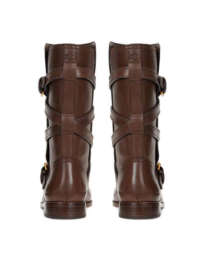 Ботильоны на плоской подошве LAUREN RALPH LAUREN, коричневый — фото 3